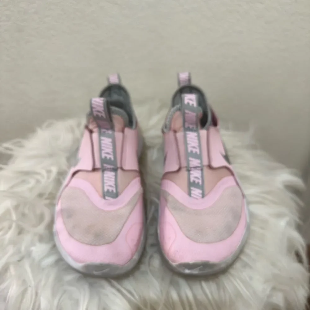 Nike Pink and Gray Mesh Slip-Ons